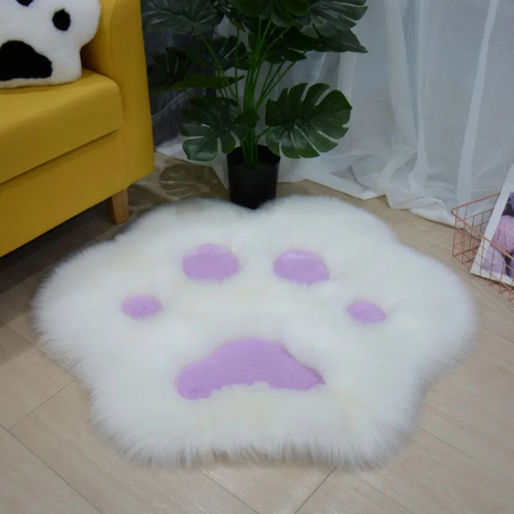 Lovely Cat Paw Pattern Soft Plush Carpet Home  Rugs and Carpets for Home Living Room