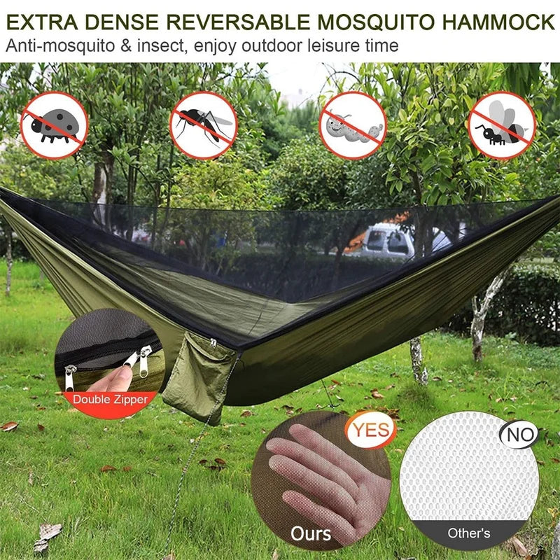 2-in-1 Camping Hammock Tent with RainFly, Portable Sleeping Hammock Camping Bag
