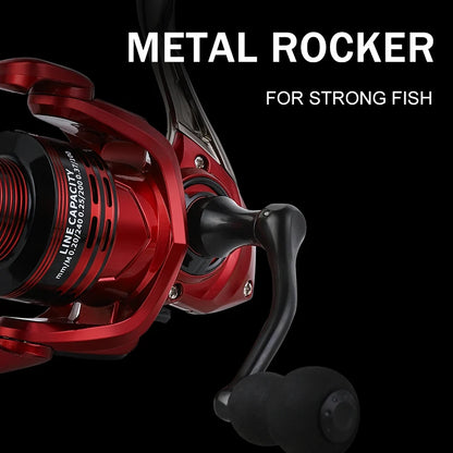 BILLINGS Metal Fishing Reel Spinning 5.2:1 Freshwater Saltwater Spinning Reel Max Drag 12KG 1000-7000 Series Fishing Reel