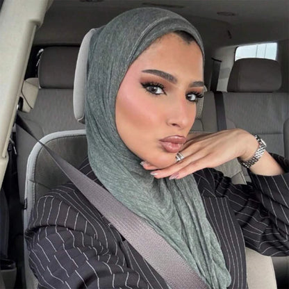 Fashion Crinkle Cotton Royan Hijab Scarf for Muslim Women Islamic Long Soft Shawls Wraps Short Tassel Bufanda Accessories