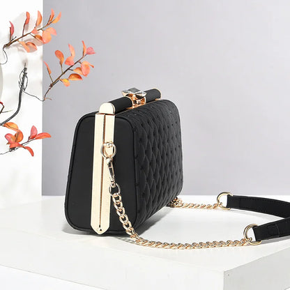 New Women Handbags Fashion Embossed Craftsmanship Portable Shoulder Bag Top-handle Diamond Ladies Bag Wedding Party Bags
