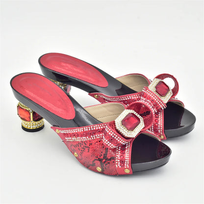 New Nigerian Women Party Pumps High Heels Designer Shoes Women Luxury 2025 Italian In Women High Quality African Wedding Shoes