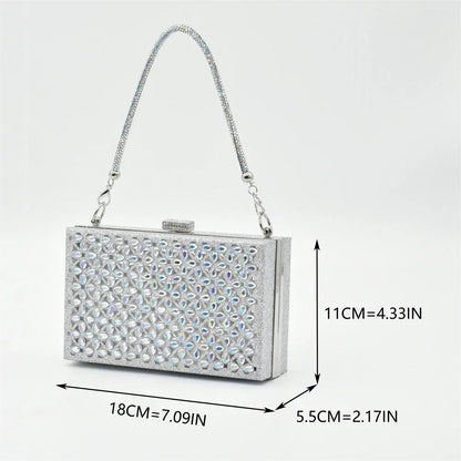 New Arrival Nigeria Women Designer Shoes and Bags Decorated with Rhinestone Wedding Italian Shoes Bag Set Pumps Women Luxury