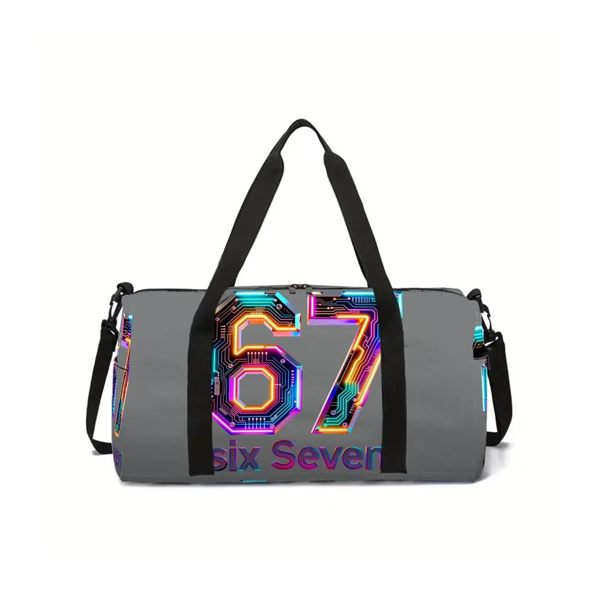 Classic Popular Funny Novelty 67 six seven 3D Printed Travel Bags Barrel Shape Crossbody Bag Outdoor Sports Bags Gym Yoga Bag