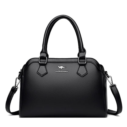Multi-pocket Handbag Purses Genuine Cowhide Leather Shoulder Bag Luxury Designer Crossbody Messenger Sac Elegant Tote for Women