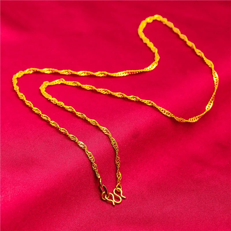 Twist Boss Chain Women's 24K Gold AU999 - Highly versatile twisted gold boss chain, fits all wrist sizes and shapes perfectly