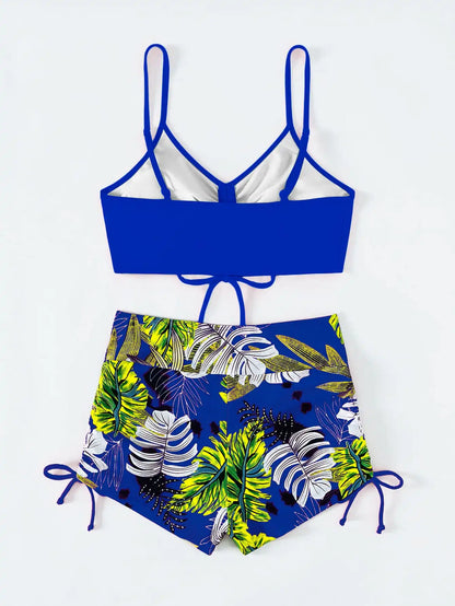Drawstring Front Shorts Bikinis 2026 High Waist Swimsuit Women Swimwear Female Bathers Bathing Swimming Swim Suit Beachwear