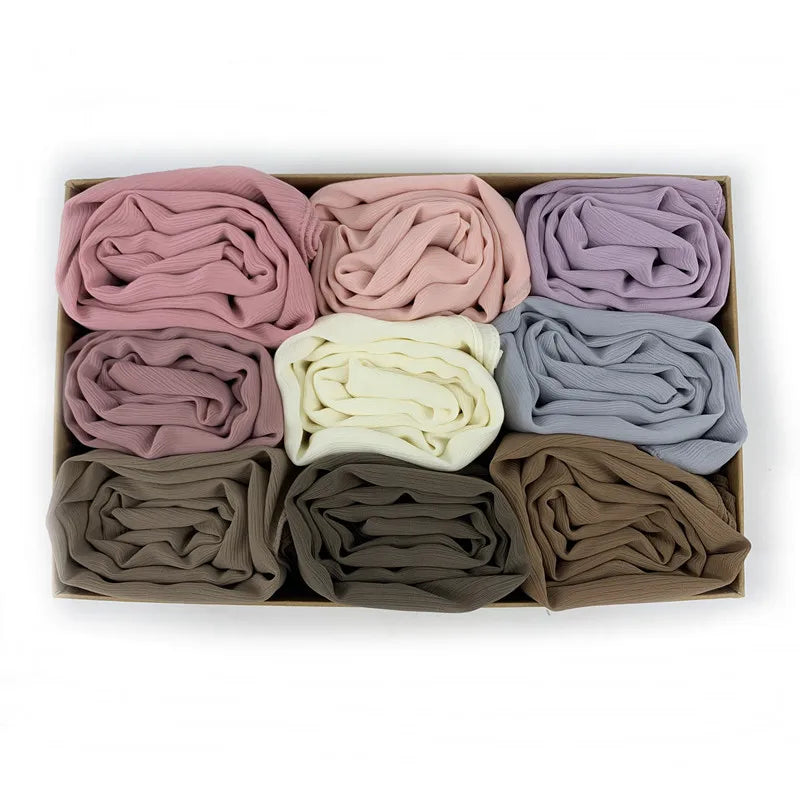 180*70CM Chiffon Hijabs For Woman Soft Long Turban Veil Scarves Muslim Hijab Shawls Islam Women Head Wraps Accessoires Ramadan