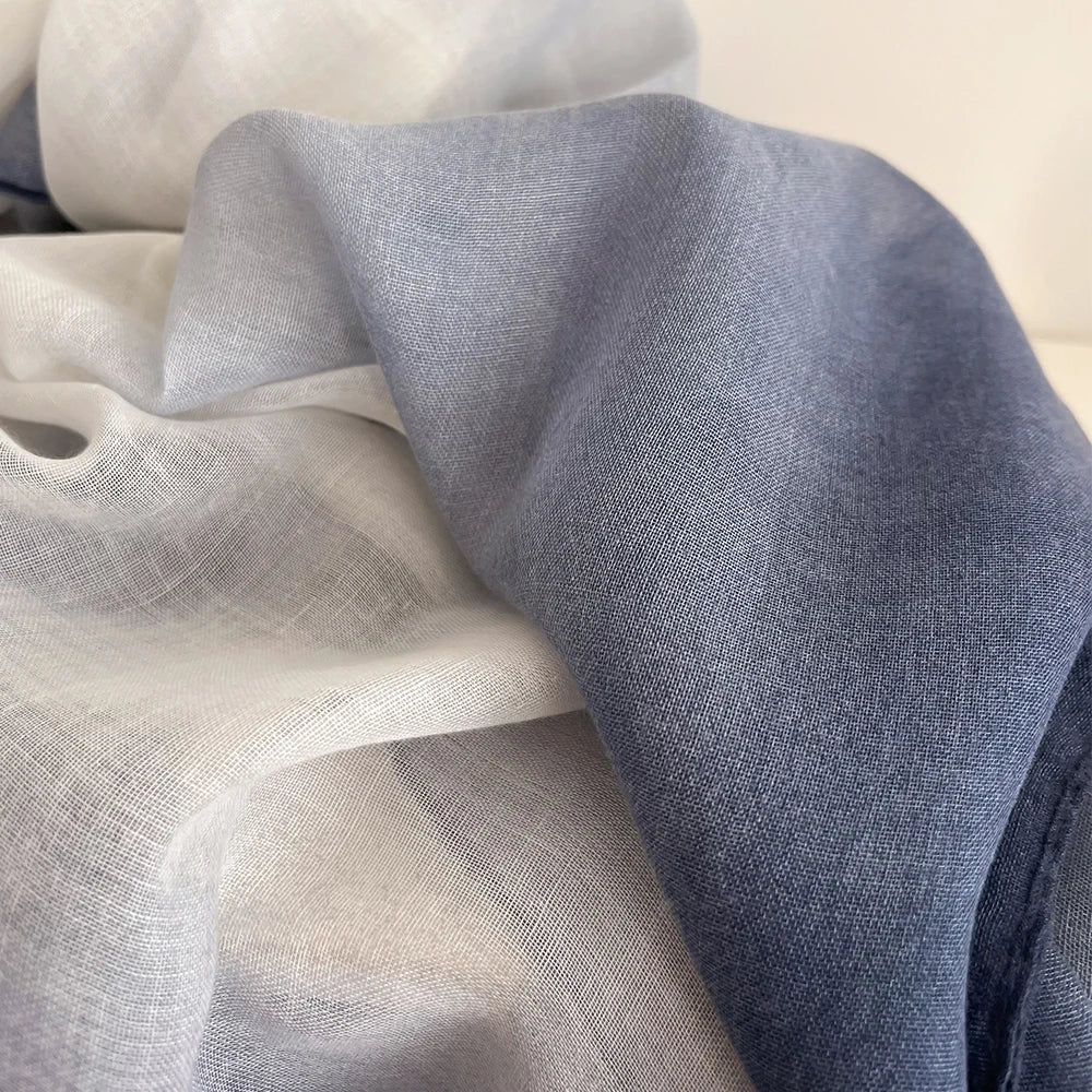 Spring and Summer Women Plain Colour Travel Ethnic Style Shawl Cotton Linen Feel Thin Type Sunscreen Beach Towel Split shawl
