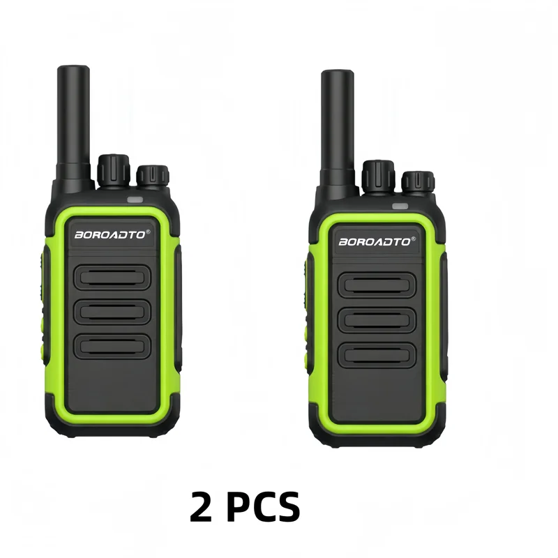 Portable 2PCS Mini Walkie Talkie UHF 400-470MHz Type-C USB Charging VOX 16CH Long Range Two Way Radio for Camping Hotel Hunting