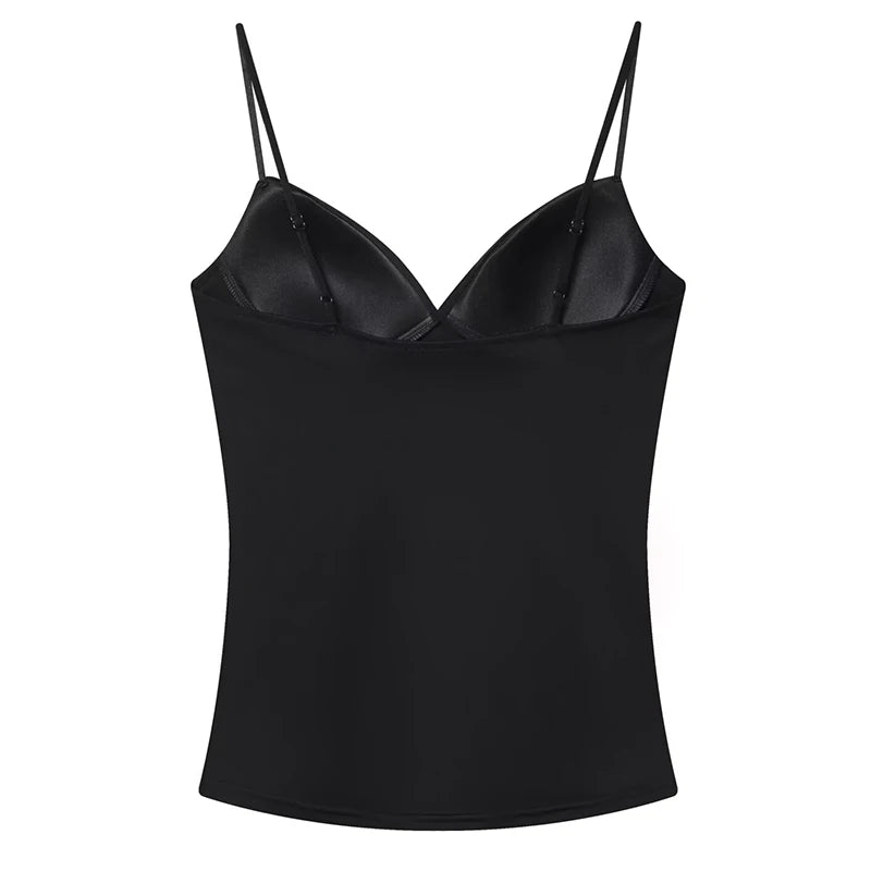 HXAO Woman Tops Corset Crop Top Women Sleeveless Black Brown Top With Straps Camisole Bodycon Backless Sexy Tops Bustier