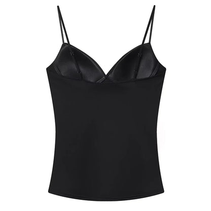 HXAO Woman Tops Corset Crop Top Women Sleeveless Black Brown Top With Straps Camisole Bodycon Backless Sexy Tops Bustier