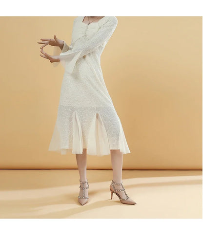 Nude Black Woman heeled sandals Summer Slingbacks High Heels luxury Leather Fashion Brand Designed sandals elegant Prom Shoes
