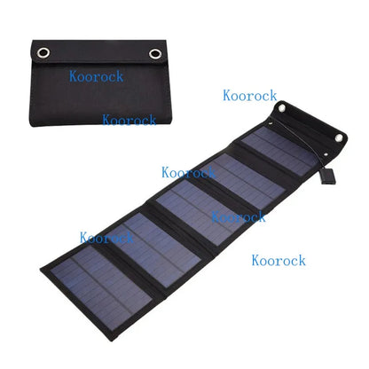 Ultra Monocrystalline Silicon Solar Panel Portable Foldable Photovoltaic Panel for Outdoor USB Charger 5V/9V for Smartphones QC