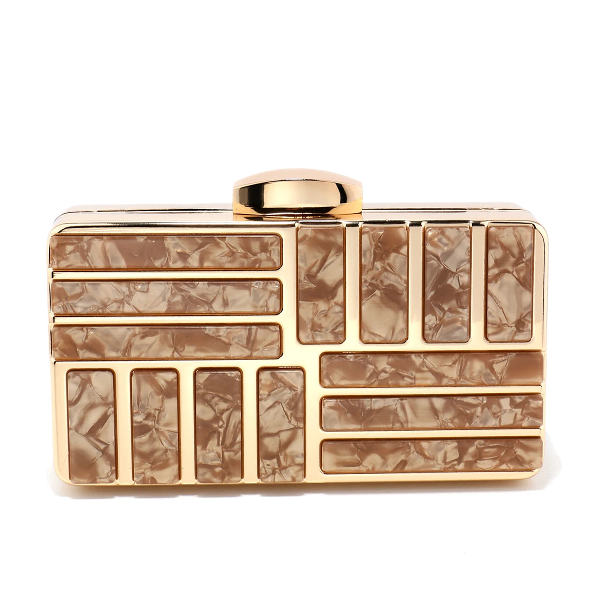 Acrylic Women Clutch Evening Bags Flap Luxury New Arrival Hollow Out Style Glitter Handbags Metal Chain Party Wedding Bridal Pro