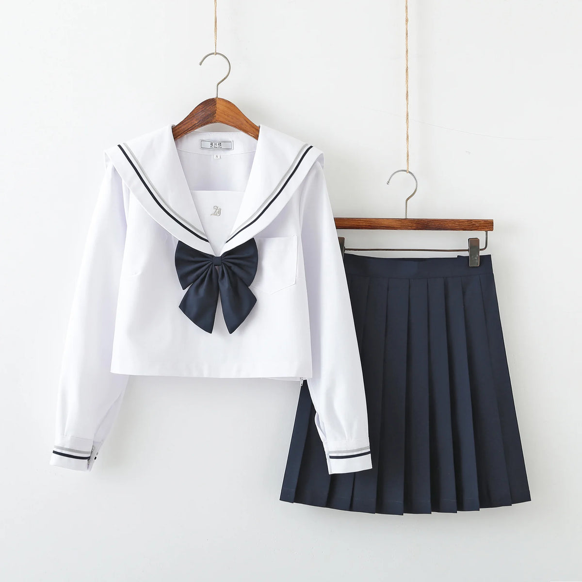 JK Uniform Full Set Basic Spring Shore Gold Two Long-sleeved Japanese Soft Girl Student College Style Sailor Suit