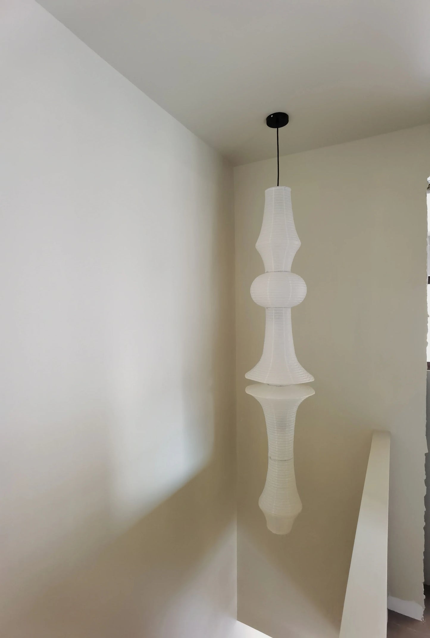 Nordic Wabi Sabi Wind Rice Paper Led Pendant Lights Living Room Bedroom Corner Chandelier Duplex Loft Home Decor Bedside Lamp