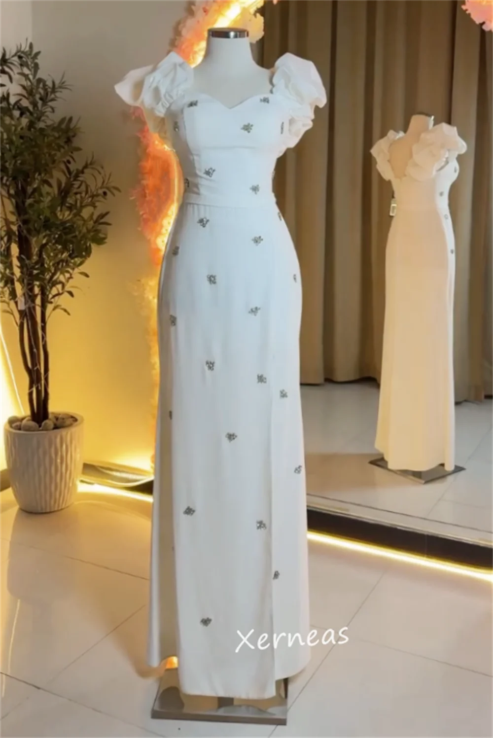 Customized Jersey Rhinestone Sweetheart A-line Long Dresses Bespoke Occasion Party Gown Modern Style Elegant Glitter Formal