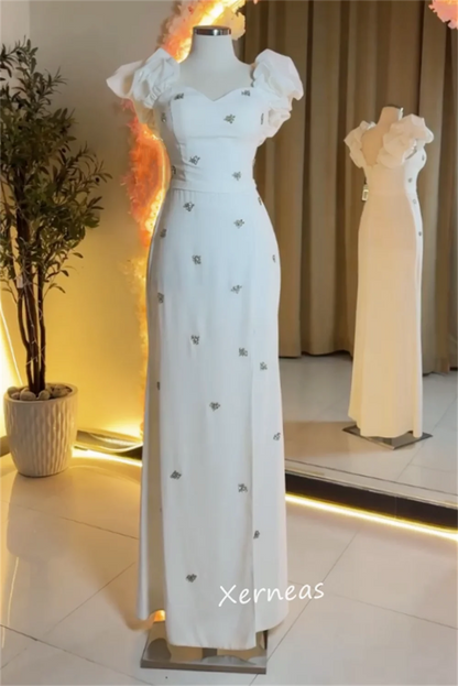 Customized Jersey Rhinestone Sweetheart A-line Long Dresses Bespoke Occasion Party Gown Modern Style Elegant Glitter Formal