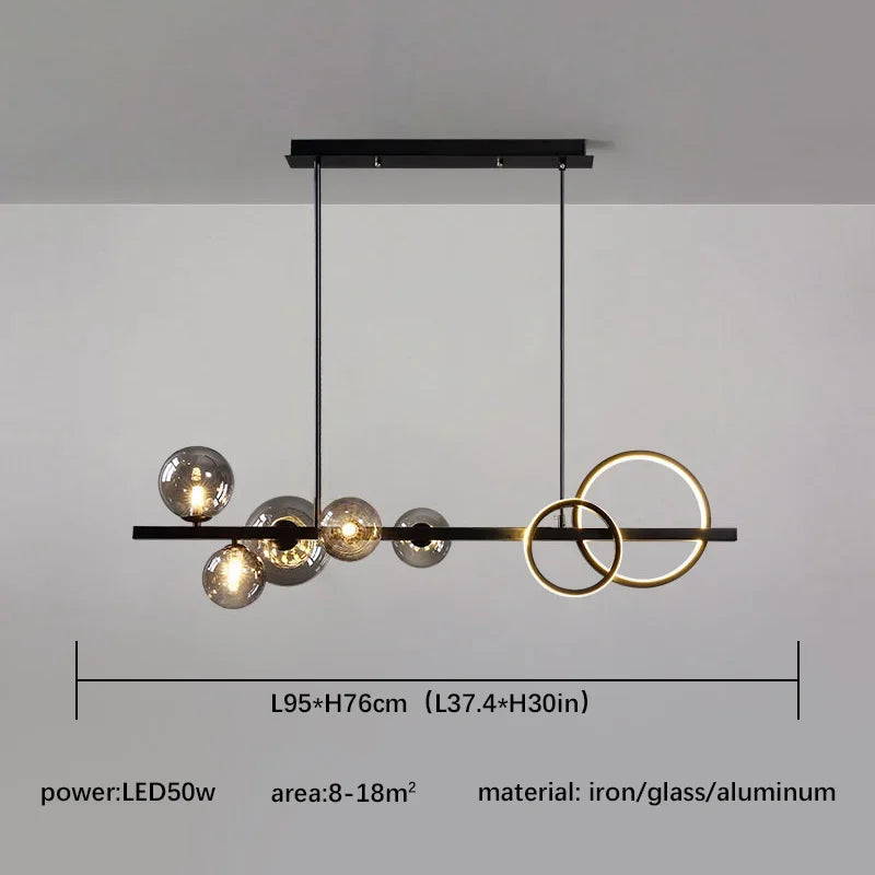 Magic Bean Long Pendant Lights Nordic Restaurant Modern Creative Kitchen Light Luxury Living Room Bar Decor Lighting G9 Bulb