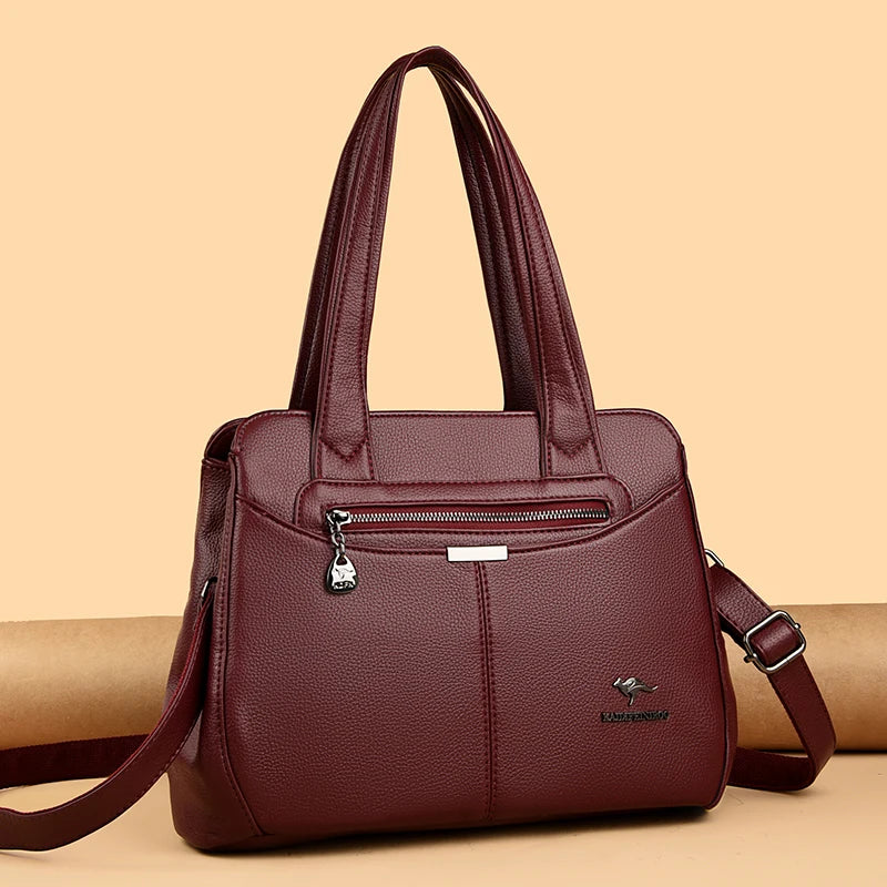 High Quality Ladies Soft Leather Shoulder Bag Designer Luxury Handbags Tote Bags For Womens 2025 Female Crossbody Messenger Bags