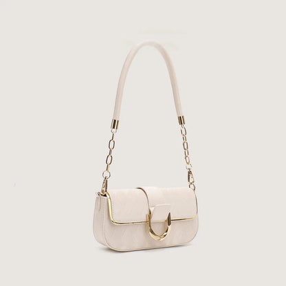 Sweet Pu Leather Women's Shoulder Bag Fashion Design Chain Ladies Underarm Bags Simple Square Female Handbags Crossbody Bag