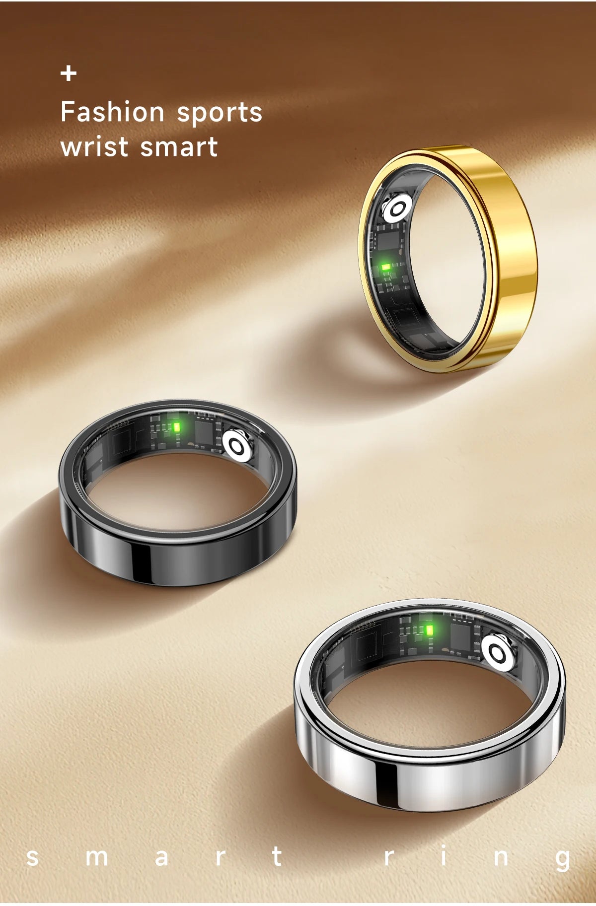 R10 Smart Ring with Charging Case for Men Women, Health and Sleep Monitor, 5ATM Waterproof, Multi-sport Mode, Smartring 2026 New