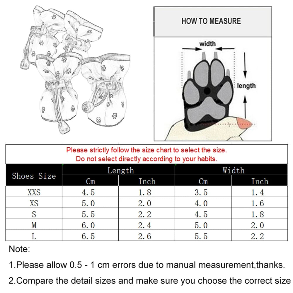 Dog Summer Shoes Soft Anti-slip For Small Medium Dogs Cute Waterproof Adjustable Puppy Footwear Chihuahua Yorkshire Pug Supplies