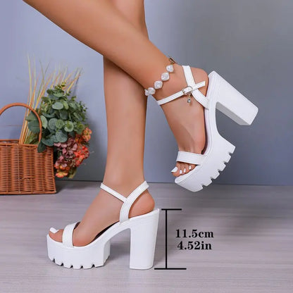 Luxury Super High Heels Women's Shoes 2026 New Fashion Elegant High Heel Sandals Slides Women Summer Peep Toe Platform Sandal