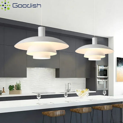 Memphis flying saucer disc Simplicity Creative Lustre LED Pendant Lights Art Indoor Lamps for Bedroom Home Decoration Chandelier