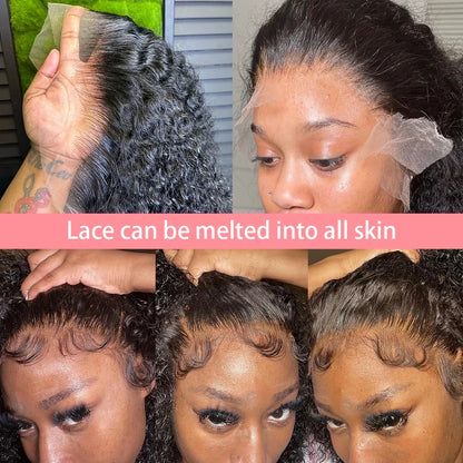 Loose Deep Wave Short Bob 13x4 HD Lace Front Wigs Brazilian 100% Human Hair Curly 4x4 Transparent Lace Frontal Wig 12 14 16 Inch