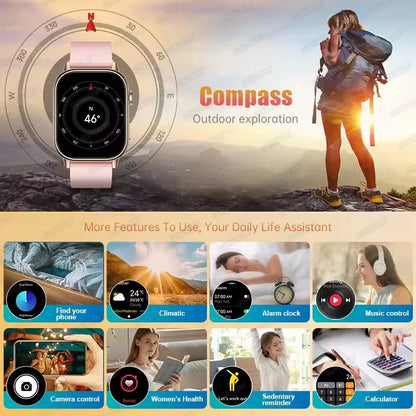 2026 New Multifunctional Smartwatch Women Gift Built-in GPS Bluetooth Call Music Fitness Sports Bracelet Sleep Monitor Watch Lad