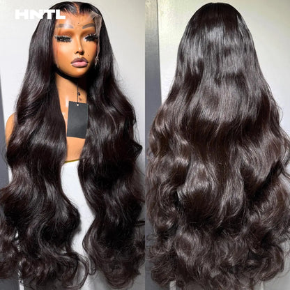 500 High Density Natural Black Body Wave Lace Front Wig Human Hair 13x4 13x6 HD Lace Front Wave Wigs Glueless Wig Ready to Wear