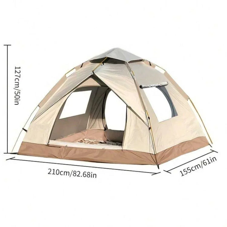 Automatic Instant Pop Up Camping Tent for 1-4 Person, All Season Waterproof Windproof Dome Shelter, Dual Doors Mesh Windows, Lightweight Portable Foldable, Quick Open Automatic Frame in Seconds, Ideal for Camping Hiking Fishi