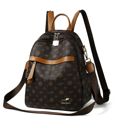 New Classical Fashion High Quality Soft Leather Travel Backpack Women Large Capacity Luxury Shoulder Bags School Bag Backpacks