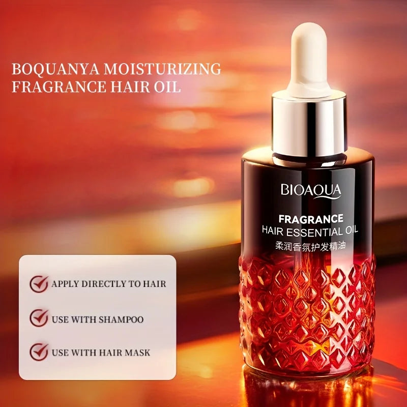 40ml Shiny Fragrance Hair Care Oil | Contains Moroccan Argan Oil | Smooths and Adds Shine, Tames Frizz | Emergency Essential for Dates/Commuting/Travel Photography | a Must-Have for Sofa Lovers, 40ml Per Bottle