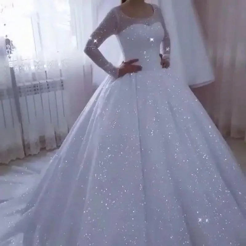 2026 Gorgeous A-Line Wedding Dresses Glittering Princess Bride Gowns Formal Beach Party Vestidos De Novia Robe Mariée Customized