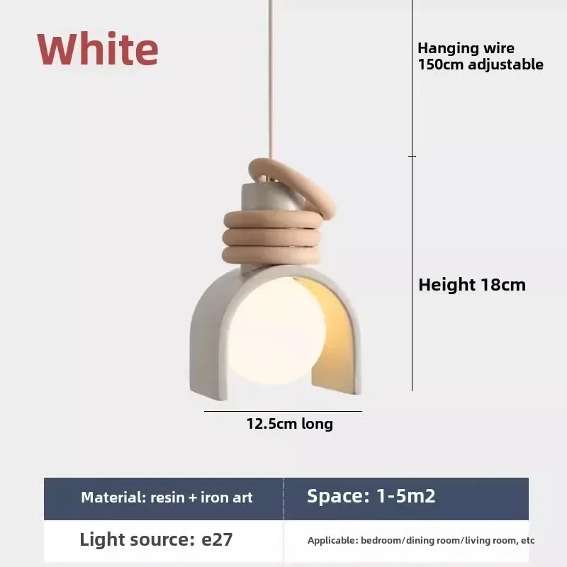 Japanese Wabi-sabi Bedroom Bedside Lighting Retro Macaron Chandelier Lights American Bar Pendant Lights Luminaria LED