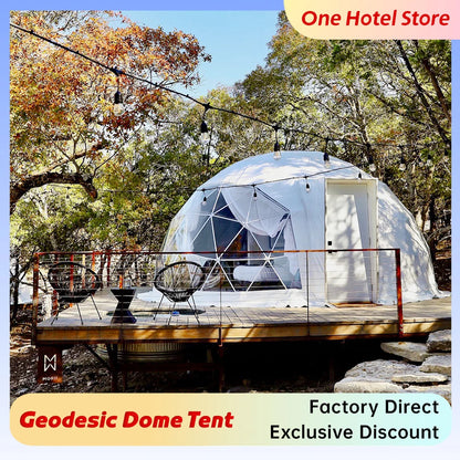 Outdoor Geodesic Dome Tent Luxury Waterproof Glamping Airbnb Hotel Camping Resort Rental Business Easy Setup Custom Dome Shelter