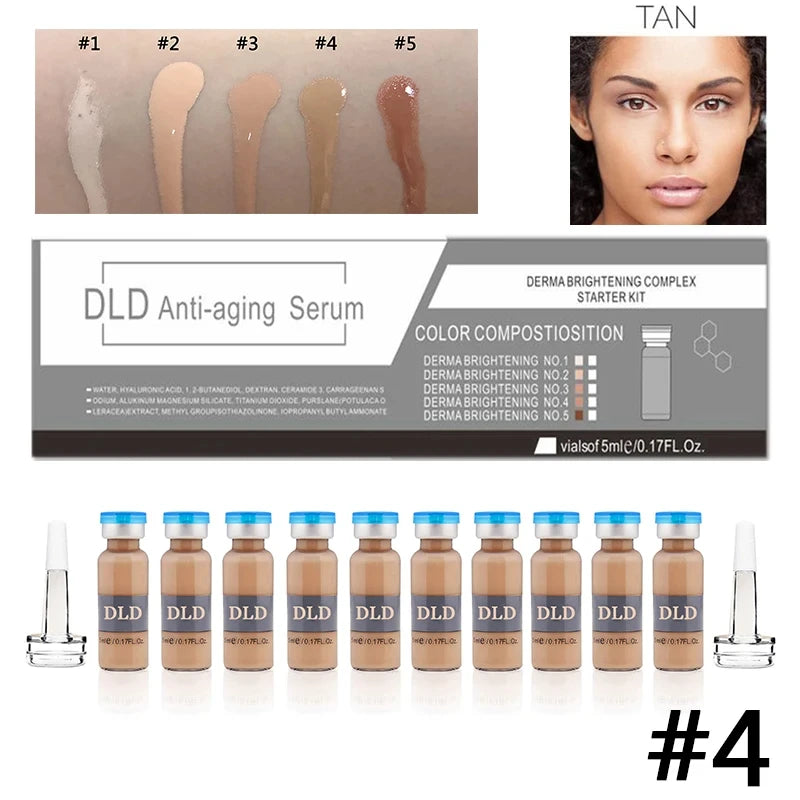 5ml Hyaluronic Acid Peptide Facial Serum BB Cream Glow Ampoule Kit Niacinamide Moisturizing Hydration Skin Rejuvenation Beauty