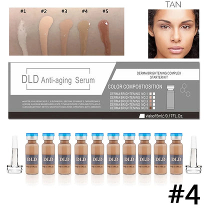 5ml Hyaluronic Acid Peptide Facial Serum BB Cream Glow Ampoule Kit Niacinamide Moisturizing Hydration Skin Rejuvenation Beauty