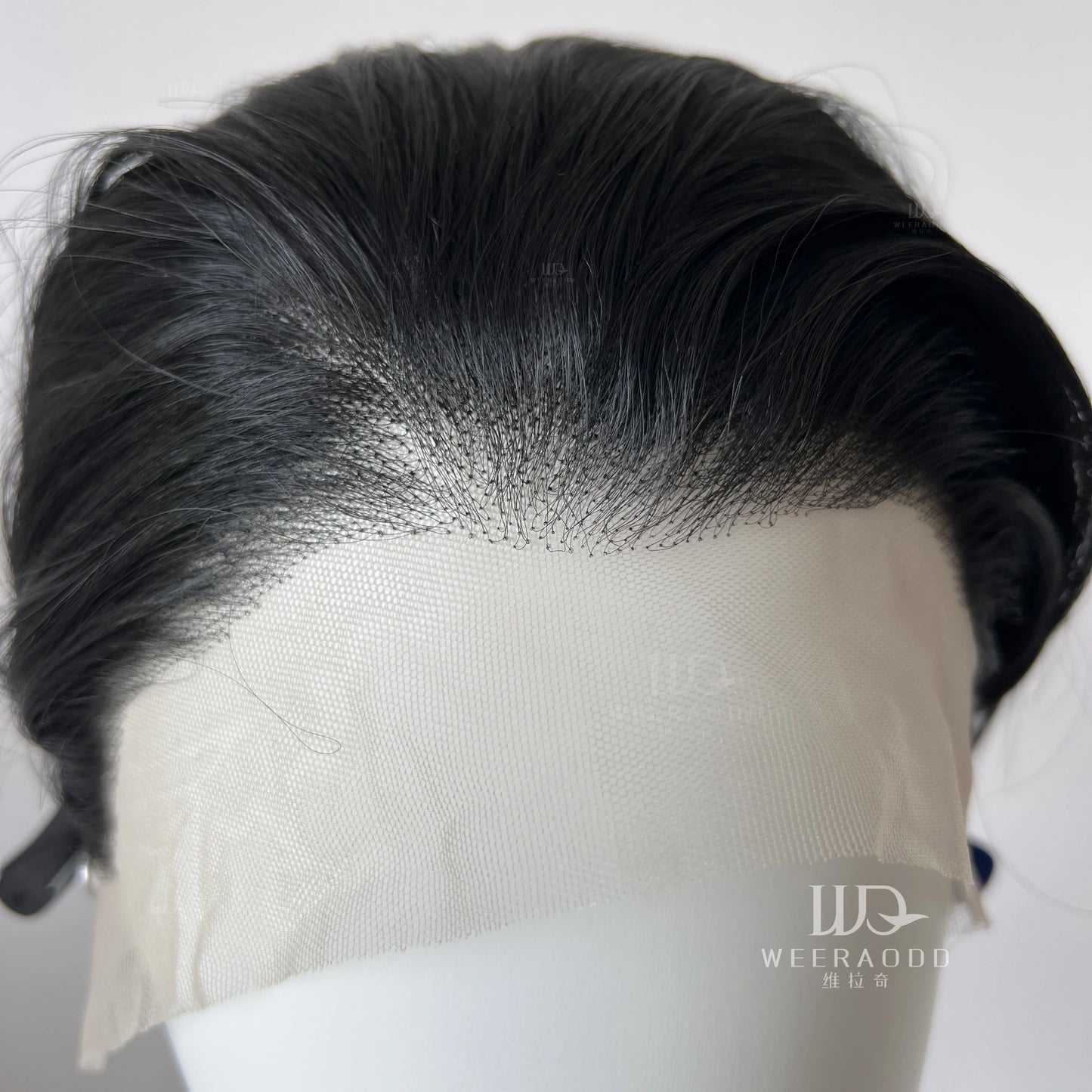 Black Lace Front Wig for Men Frontal Lace Heat Resistant Fiber with High Quality Synthetic Wig in 8inch Cosplay Use
