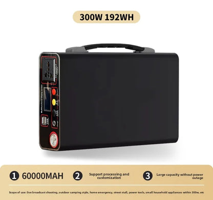 300W 220V 90000mAh Portable Power Station  Solar Generator Outdoor Camping Emergency Mobile Power Bank LiFePO4 Backup Battery