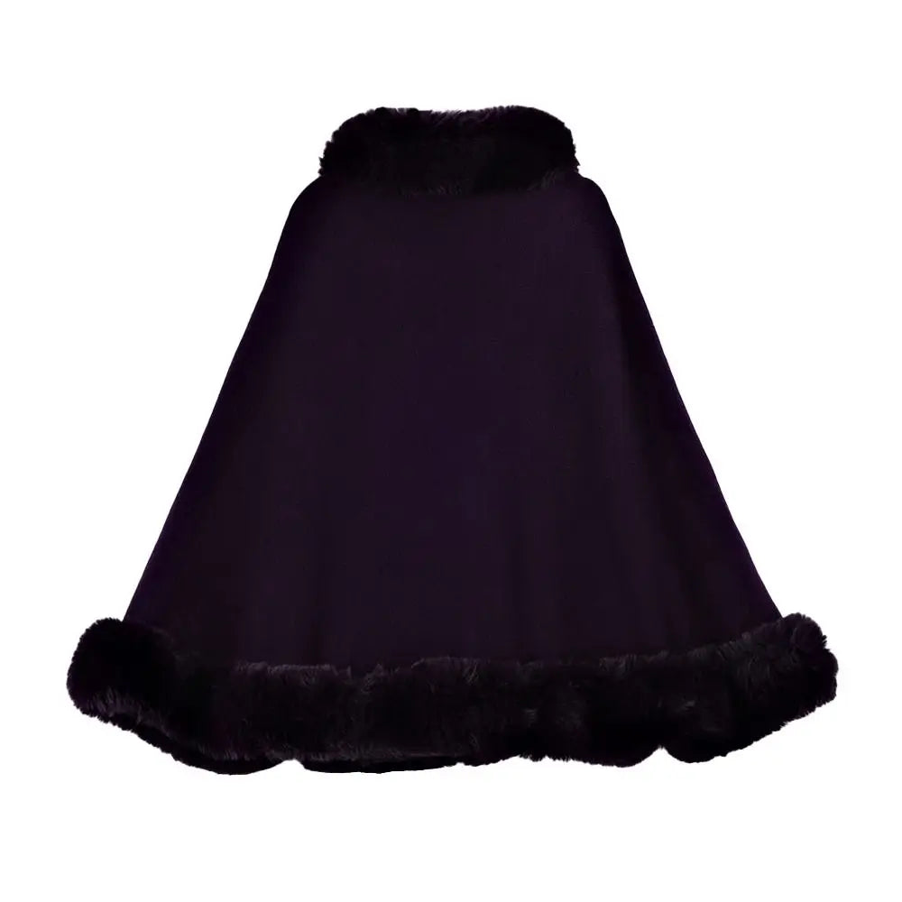 Women Winter Warm Shawl Thicken Coat Cardigan Cape Cloak Outer
