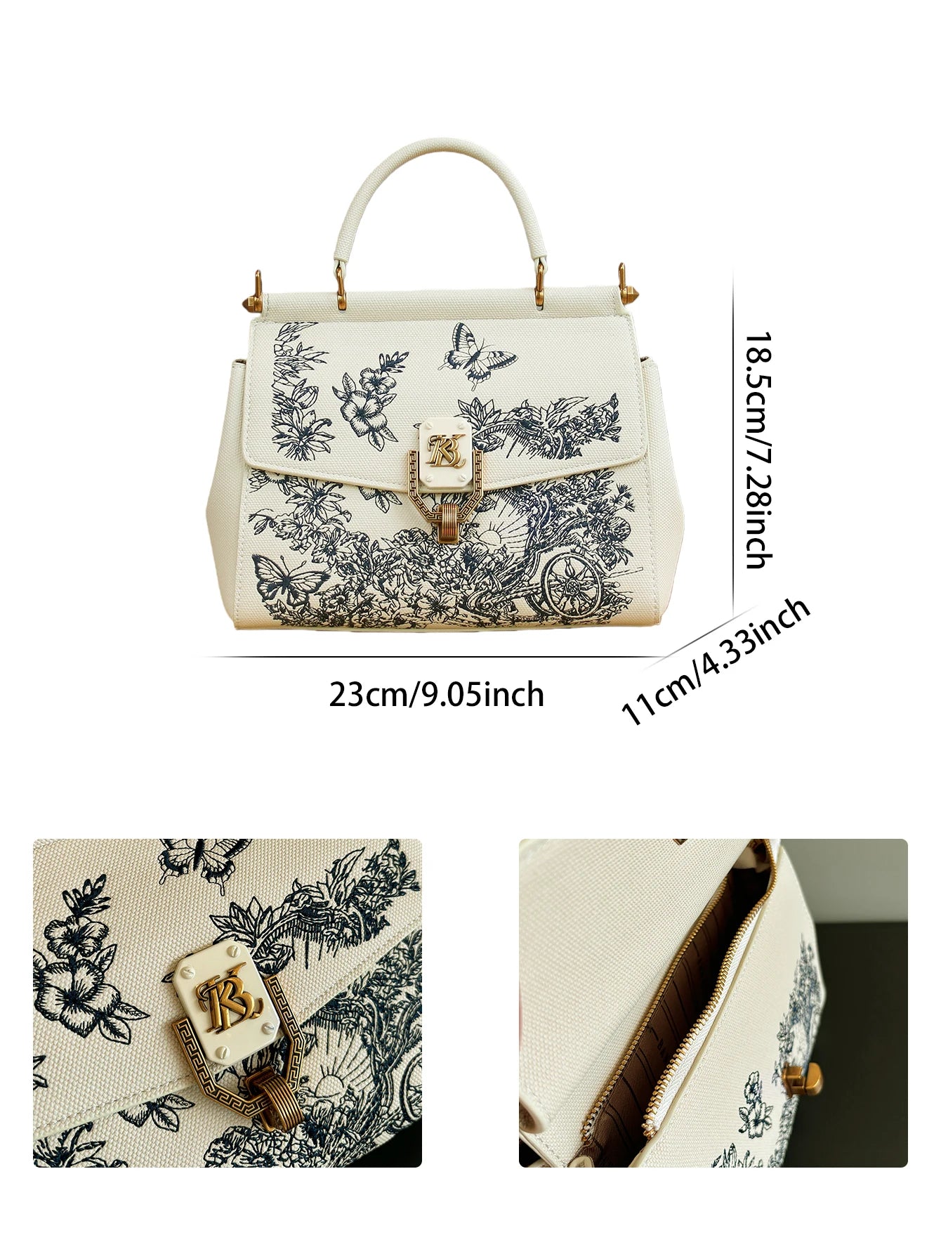 New fashion 2026 luxury handbag high quality niche design high sense embroidery western style small square bag with double-sided