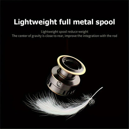 Spinning Reels with Metal Spool and Metal Rocker Arm, 5.2:1 Gear Ratio, Suitable for Both Freshwater and Saltwater Fishing