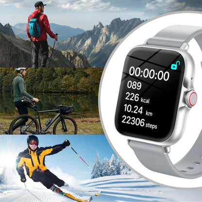 New Smart Watch 1.83'' Waterproof Message Answer Call Sports Pedometer Sleep Monitoring Information Alerts For IOS&Android