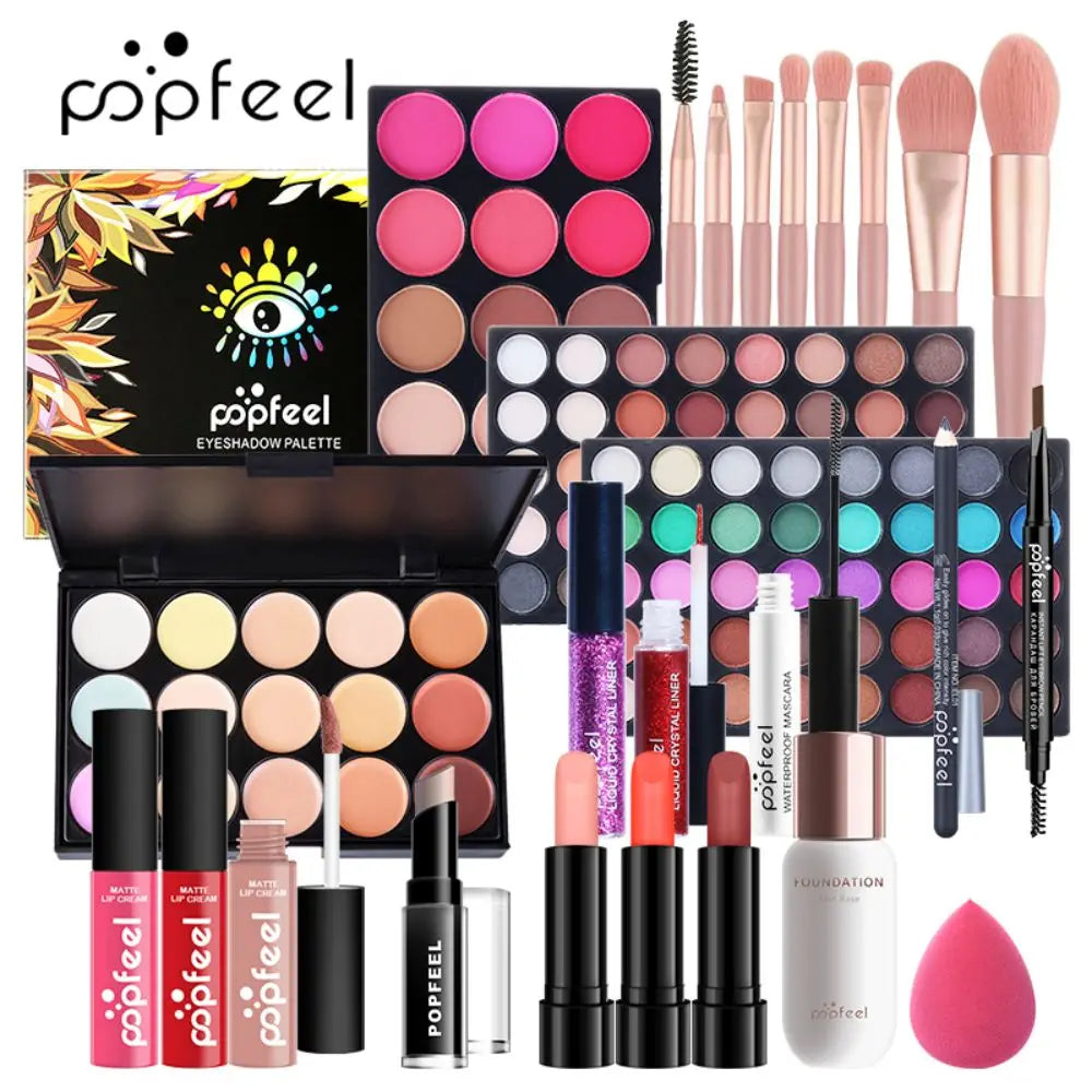 POPFEEL All-in-One Makeup Kit, 3 Set Options, Full Face Cosmetics Set, Beginner-Friendly, Gift For Women