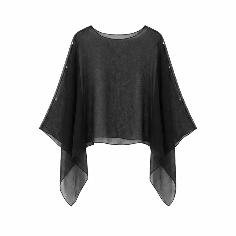 Multicolor Sun Protection Shawl Chiffon Thin Air-conditioned Sweater Travel Photography Vacation Trendy Scarf Summer Season