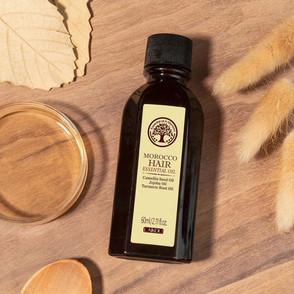 Laikou Morocco Hair Essential Oil 60ml Repair Damaged Hair Anti Frizz Nourishing Smoothing Argan Oil For All Hair Types